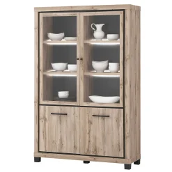 Vitrine avec éclairage 2+2 portes Elégance