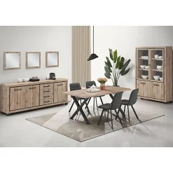 Vitrine avec éclairage 2+2 portes Elégance