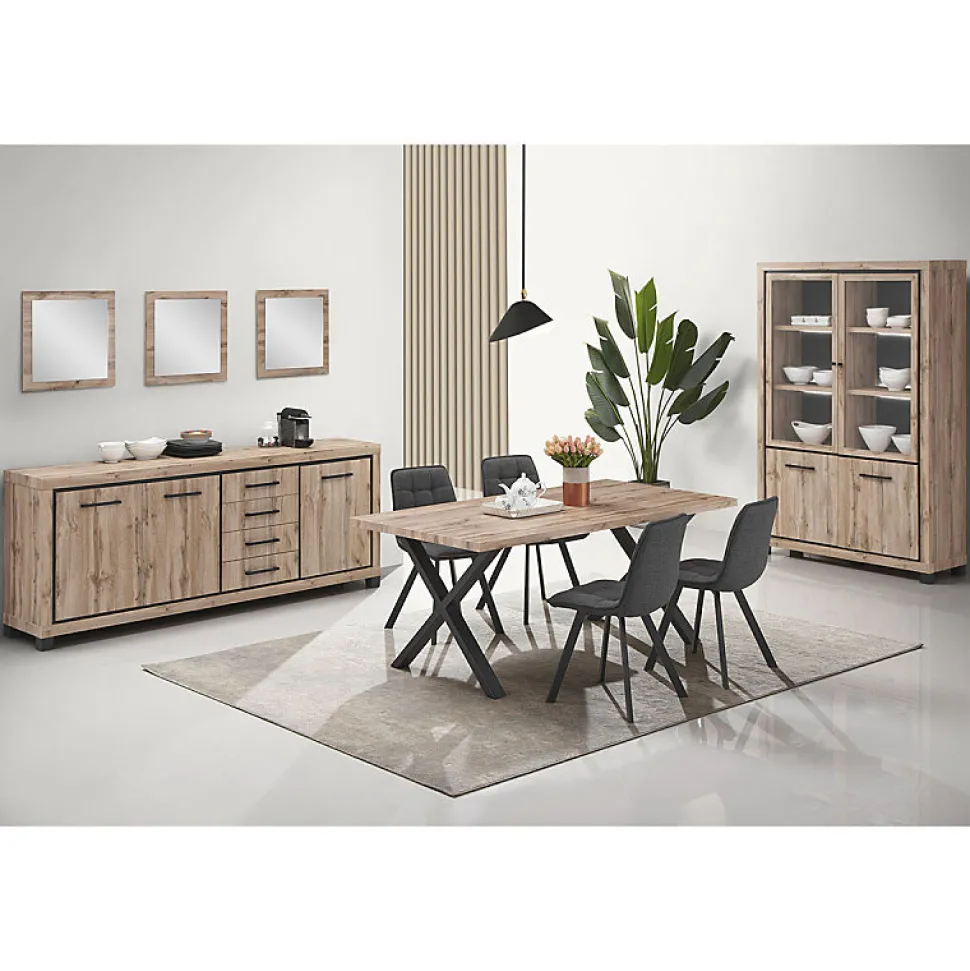 Vitrine avec éclairage 2+2 portes Elégance