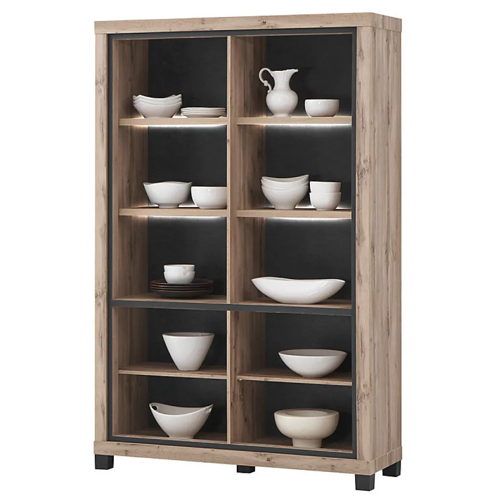 Vitrine avec éclairage 2+2 portes Elégance