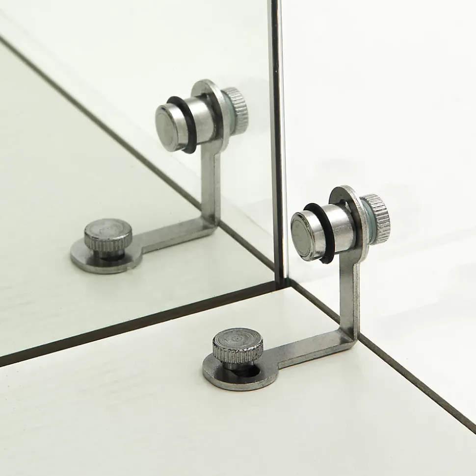 Vitrine bar en verre trempé avec porte double, 4 étagères éclairage LED, Meuble de rangement et d'exposition moderne blanc