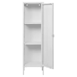 Vitrine de Salon Brisbane, Blanc, Métal, 40x35x140 cm, Seven Design