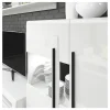 Vitrine design XL collection BREDA. Coloris blanc mat et blanc brillant