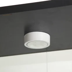 Vitrine en verre à deux portes avec éclairage LED et 4 étagères, étagère sur pied pour salon, chambre à coucher, bureau, noir