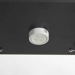 Vitrine en verre trempé à 2 niveaux avec porte, structure en métal noir et éclairage LED intégré, Design moderne et élégant