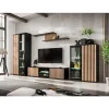 Vitrine haute design collection DEAN 2 portes avec éclairage LED intégré