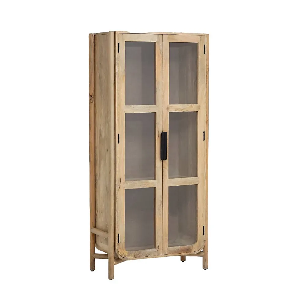 Vitrine haute en bois de manguier Nova