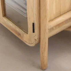 Vitrine haute en bois de manguier Nova