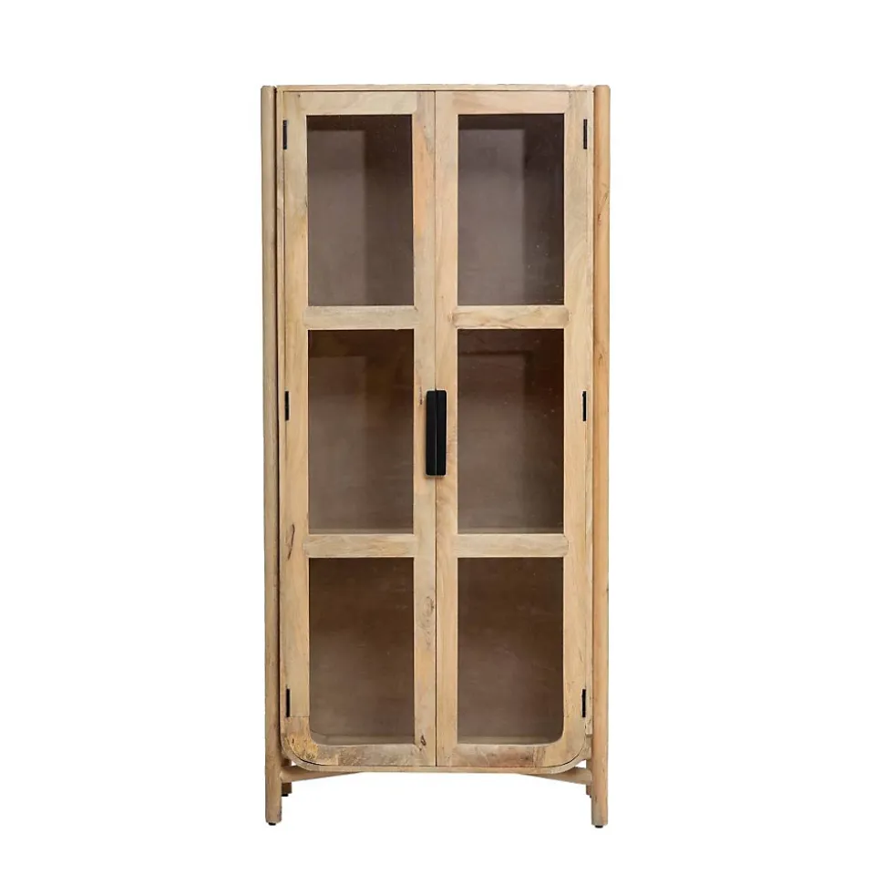 Vitrine haute en bois de manguier Nova