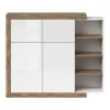 Vitrine petit modèle SINATRA Chene et blanc brillant
