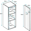 Vitrine suspendue contemporaine - LED, 1 porte, noir/blanc - 40 x 29 x 126 cm