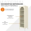 Vitrine étroite ML-Design crème 45x145x35 cm en acier avec porte unique et compartiments réglables