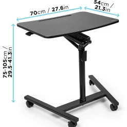 WPS37 Support pour vidéoprojecteur à roulettes Hauteur ajustable de 75 à 105 cm Charge max 10 kg Duronic