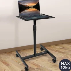 WPS20 Support pour vidéoprojecteur à roulettes Hauteur ajustable de 67 à 99 cm Charge max 10 kg Sangles de sécurité Duronic