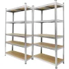 2x Etagere de Rangement - 180x90x40 cm - Charge jusqu'a 750 kg - en Metal Galvanise